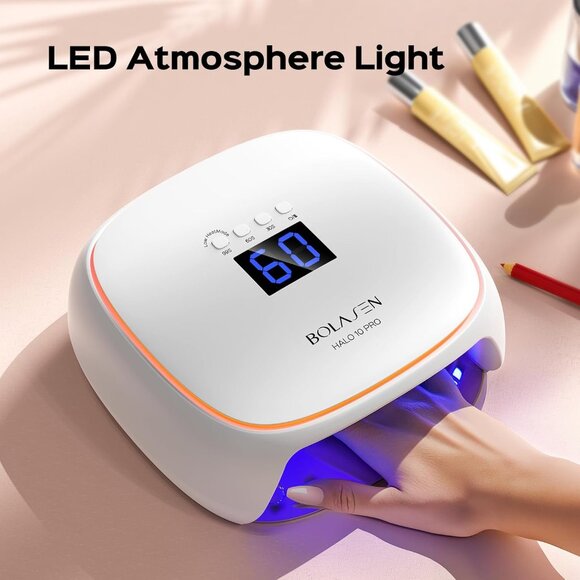 BOLASEN UV LED Nail Lamp, 60W UV Light for Gel Nails with Ceramic Technology, Pr - Picture 6 of 6